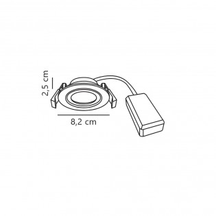 3-Kit Encastré de plafond LED Monolo (4.8W)