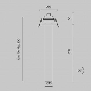 Spot encastré à LED Focus T 30 (7W)