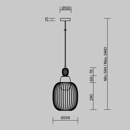 Lampe de plafond Levitation II