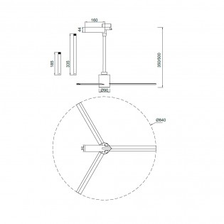 Ventilador para carril trifásico Monkey Fan