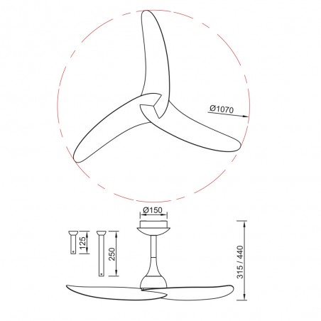 Ventilador de techo Ipanema III