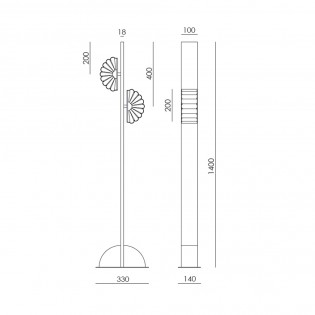 Lampadaire Gina (2 lumieres)