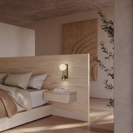 Applique Murale avec lecteur Tea (3W)