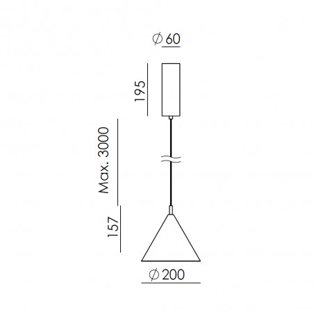 Lampe de suspension LED Trag (12W)