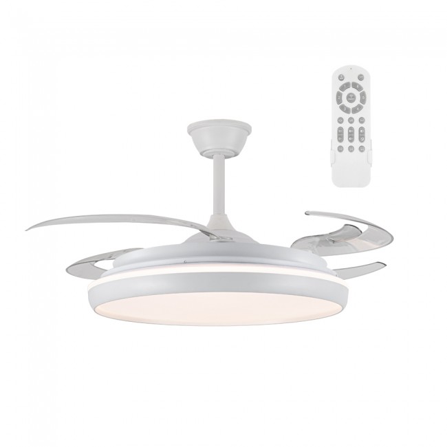 Ventilateur LED avec pales rétractables Michu L CCT Dim (80W)