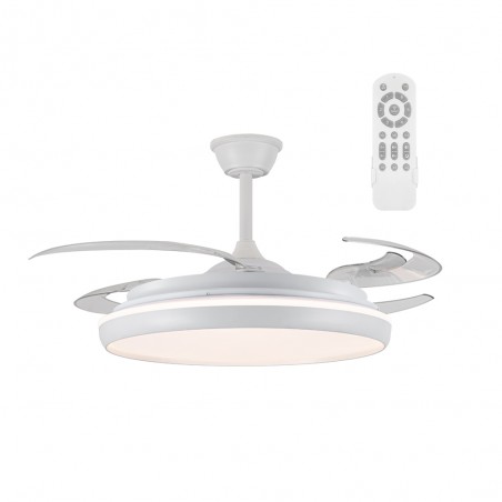Ventilateur LED avec pales rétractables Michu L CCT Dim (80W)