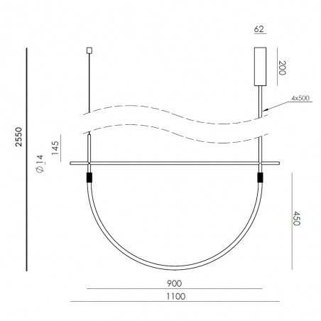 Lampe de suspension LED Cram (20W)