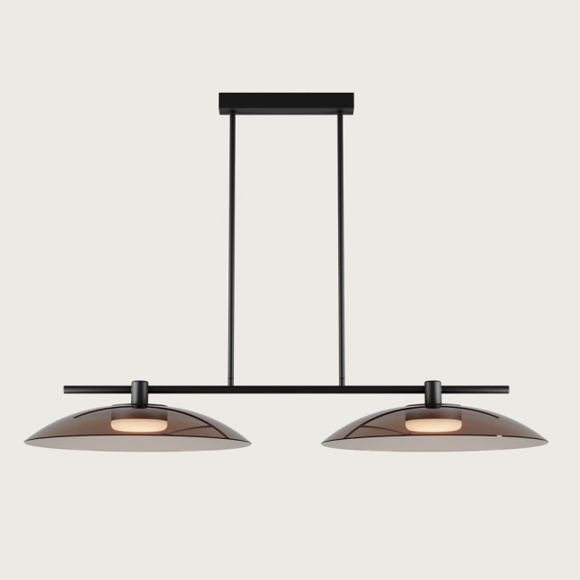 Lampe de plafond LED Betty Fumé (2x10W)