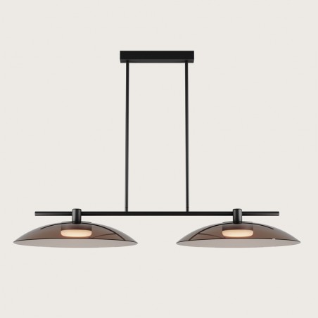 Lampe de plafond LED Betty Fumé (2x10W)