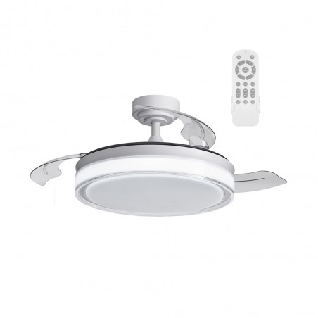 Ventilateur à LED avec pales rétractables Oroel Blanc CCT Dim (72W)