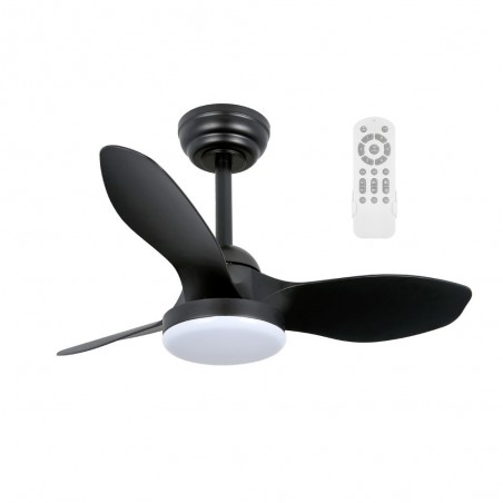 Ventilateur de plafond LED Cavil Mini S Noir CCT Dim (20W)
