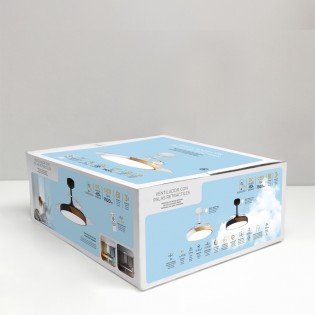 Ventilateur LED à lames repliables Terno Blanc CCT Dim (72W)