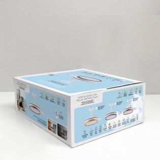 Ventilateur pales rabattables LED Tamero Cendre CCT Dim (46W)