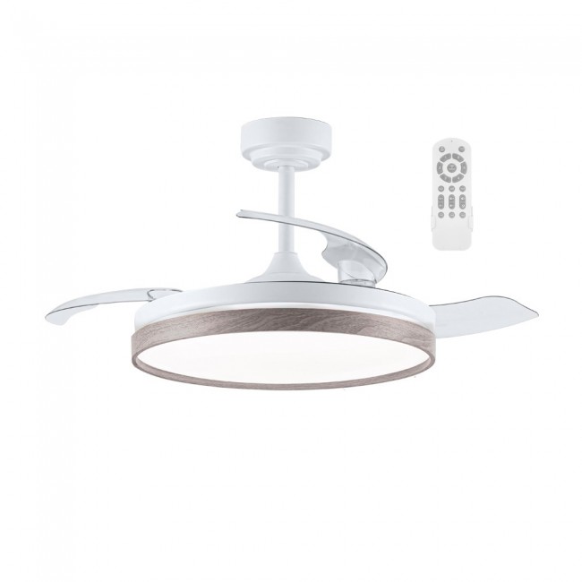 Ventilateur pales rabattables LED Tamero Cendre CCT Dim (72W)
