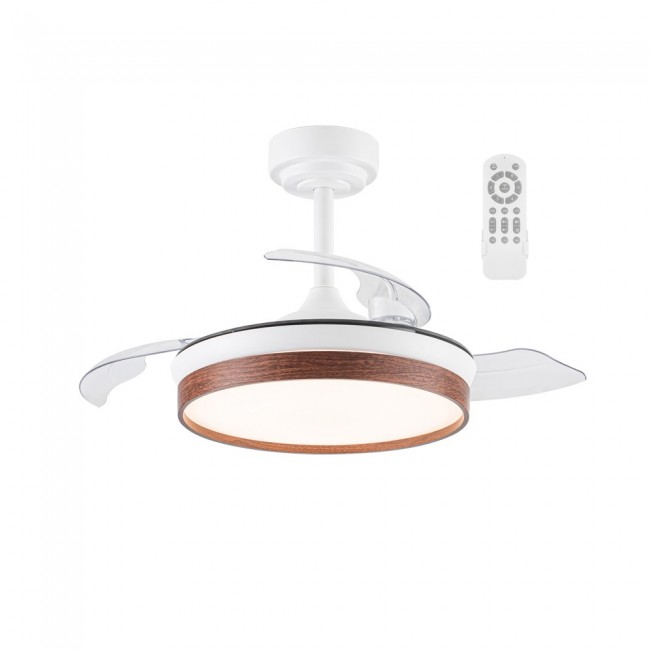 Ventilateur pales rabattables LED Tamero Cerise CCT Dim (46W)