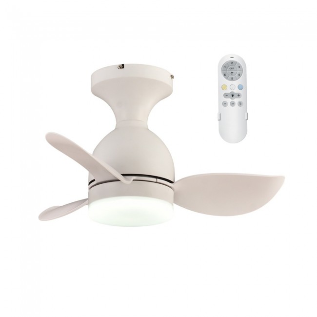 Ventilateur de plafond LED Fonfu Blanc CCT Dim (20W)