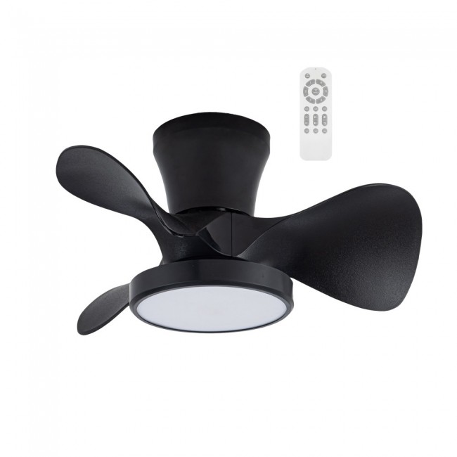 Ventilateur de plafond LED Merial Noir CCT Dim (20W)