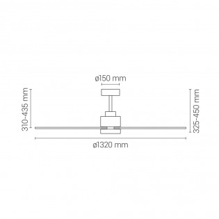 Ventilateur de plafond LED Dana IP66 CCT Dim (21W)