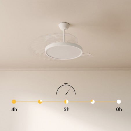 Ventilateur à pales rétractables LED Victoria S CCT Dim (16W)