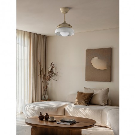 Ventilateur à pales rétractables LED Emma XS CCT Dim (12W)
