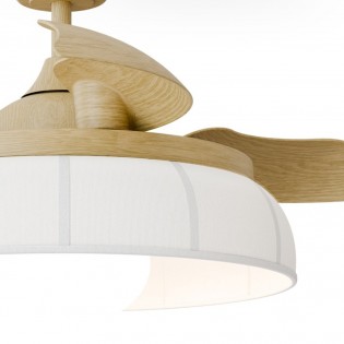 Ventilateur à pales rétractables LED Emma S CCT Dim (16W)