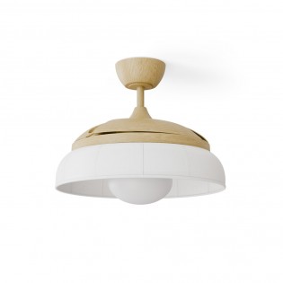 Ventilateur à pales rétractables LED Emma S CCT Dim (16W)