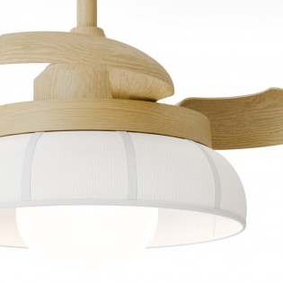 Ventilateur à pales rétractables LED Emma XS CCT Dim (12W)