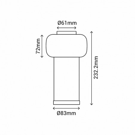 Lampe a poser rechargeable LED Vita CCT Dim (2.5W)