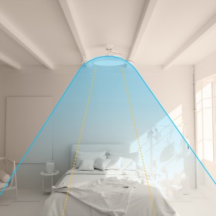 Ventilateur de plafond Alma 100 Blanc 3 pales