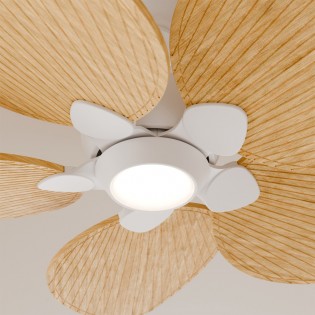 Ventilateur LED Alma 100 Blanc 5 pales CCT Dim (6.5W)