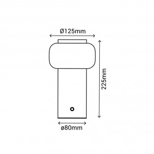 Lampe à poser rechargeable LED Mimo CCT Dim (2W)
