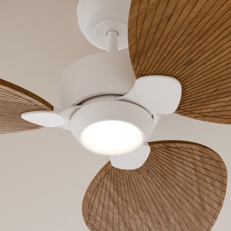 Ventilateur LED Alma 132 Blanc 3 pales CCT Dim (6.5W)