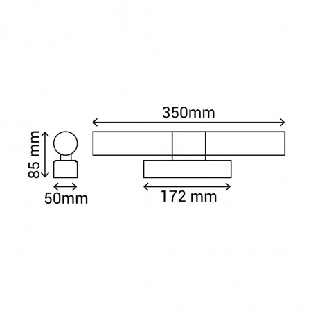 Applique LED pour salle de bains Egeo 2CCT (6W)