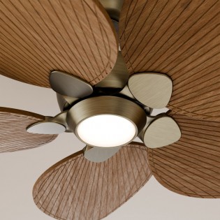 Ventilateur LED Alma 132 Laiton 5 pales CCT Dim (6.5W)