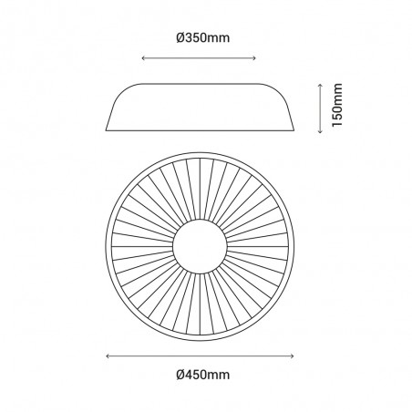 Plafonnier LED Victoria 45 CCT (16W)