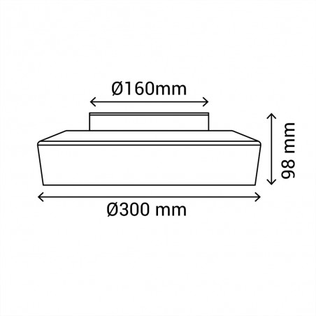 Plafonnier LED pour salles de bains Nilo 2CCT (12W)