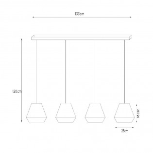 Lampe a suspensión Kala (4 lumieres)