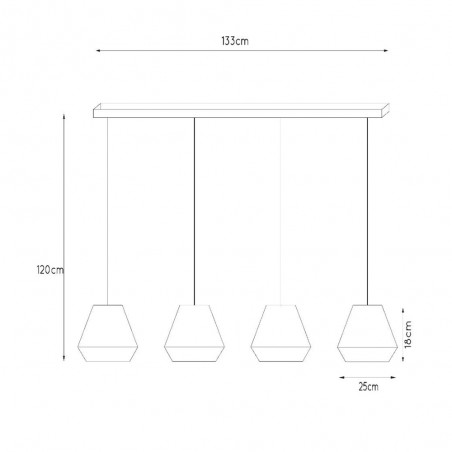 Lampe a suspensión Kala (4 lumieres)