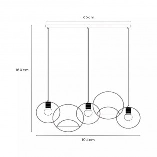 Lampe a suspensión Circle (3 lumieres)