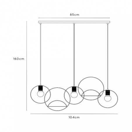 Lampe a suspensión Circle (3 lumieres)