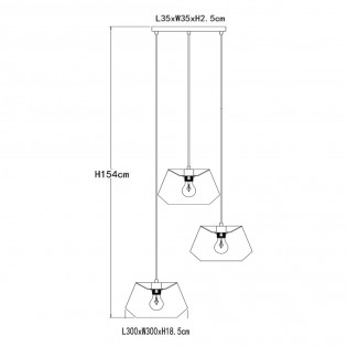 Lampe de plafond Jessica (3 lumieres)