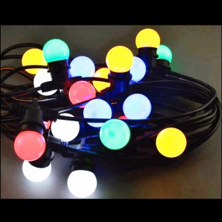 Guirnalda de exterior cable de goma IP44 12M. (10 luces)