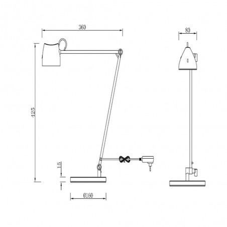 Lampe a poser LED Milne Dim (8W)