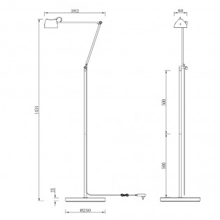 Lampadaire LED Milne Dim (8W)
