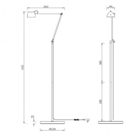 Lampadaire LED Milne Dim (8W)