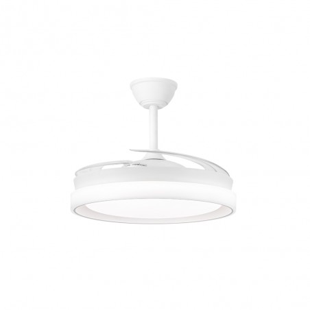 Ventilateur LED pales rétractables Nestera Eco Blanc CCT Dim (45W)