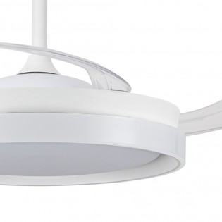 Ventilateur LED pales rétractables Nestera Eco Blanc CCT Dim (45W)