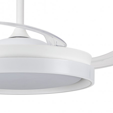 Ventilateur LED pales rétractables Nestera Eco Blanc CCT Dim (45W)