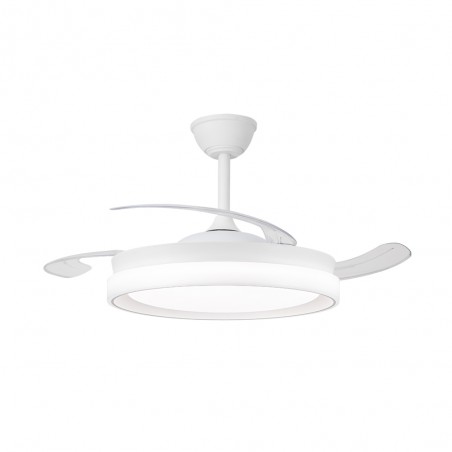 Ventilateur LED pales rétractables Nestera Eco Blanc CCT Dim (45W)
