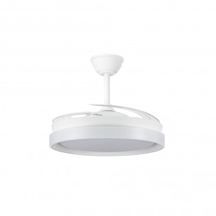 Ventilateur LED pales rétractables Nestera Eco Blanc CCT Dim (45W)